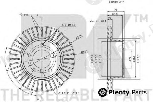  NK part 201554 Brake Disc