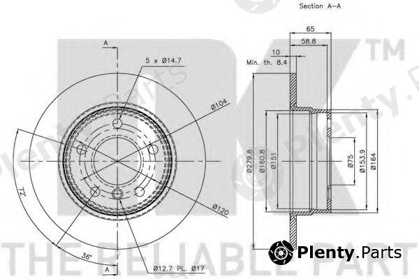 NK part 201557 Brake Disc