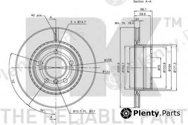  NK part 201558 Brake Disc