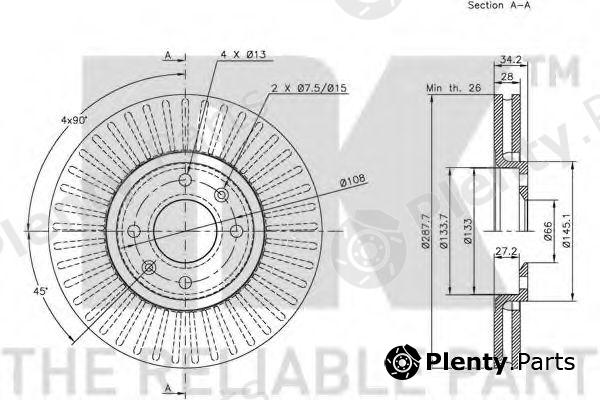  NK part 201928 Brake Disc