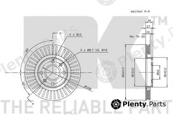  NK part 201929 Brake Disc