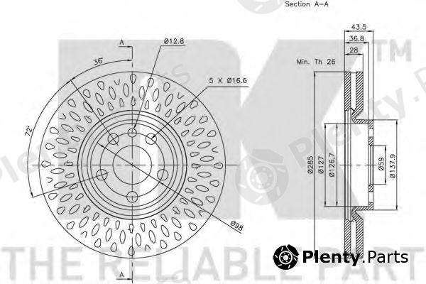  NK part 201933 Brake Disc