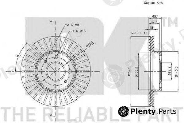  NK part 202245 Brake Disc