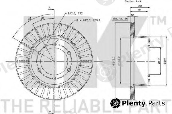  NK part 202255 Brake Disc