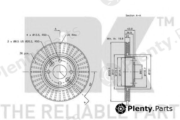  NK part 202264 Brake Disc