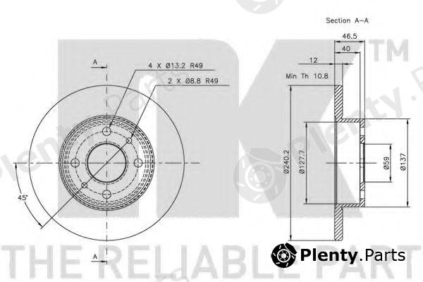  NK part 202314 Brake Disc