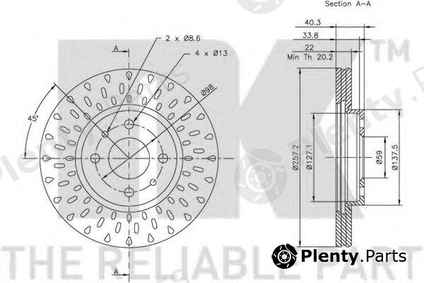  NK part 202336 Brake Disc