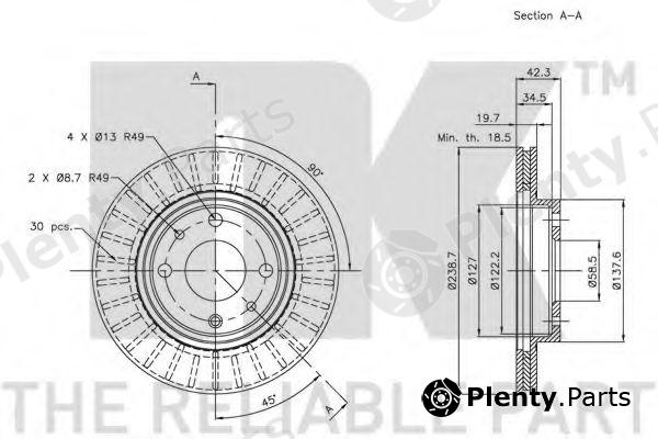  NK part 202341 Brake Disc