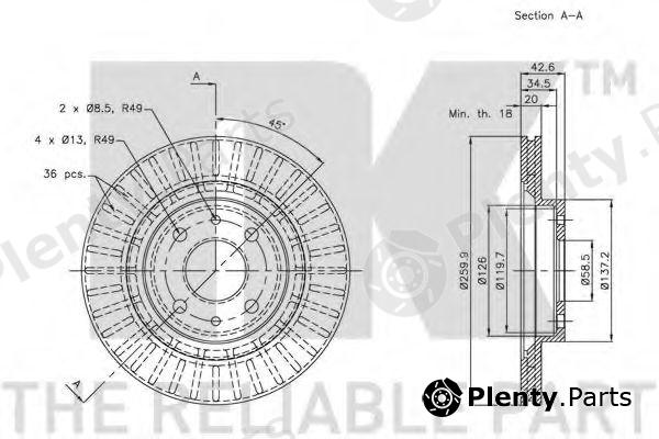  NK part 202342 Brake Disc