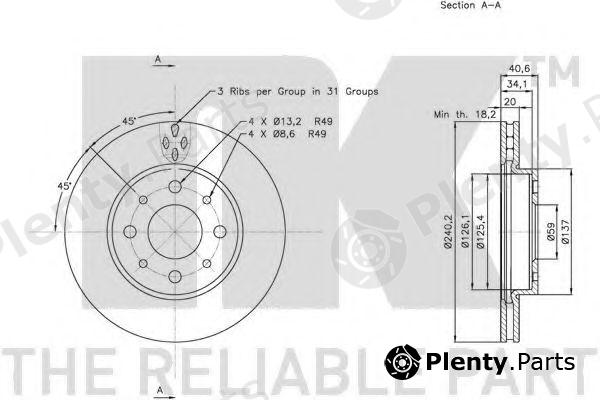  NK part 202343 Brake Disc