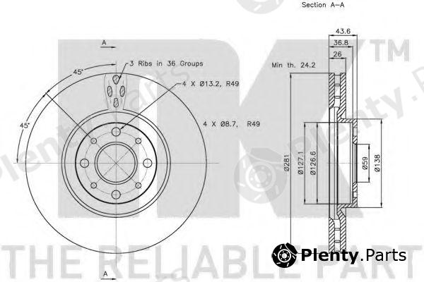  NK part 202344 Brake Disc