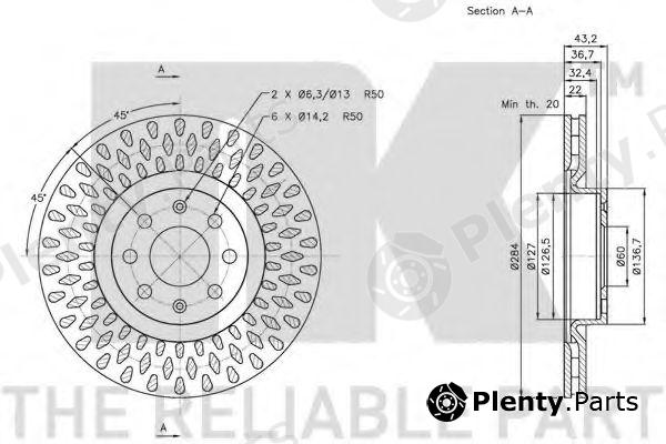  NK part 202350 Brake Disc