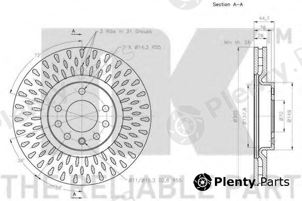  NK part 202353 Brake Disc