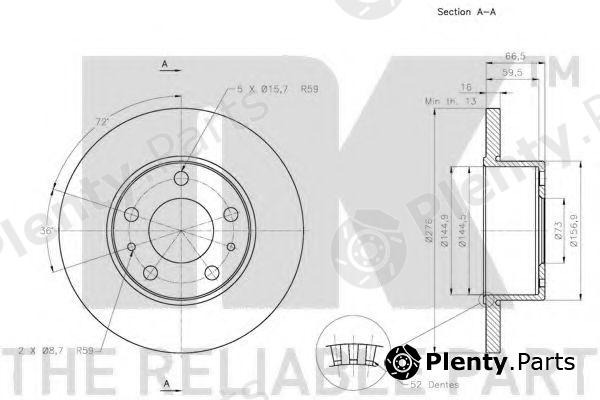  NK part 202354 Brake Disc