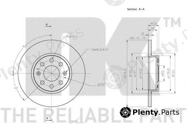  NK part 202363 Brake Disc