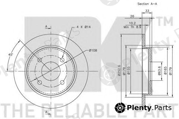 NK part 202536 Brake Disc