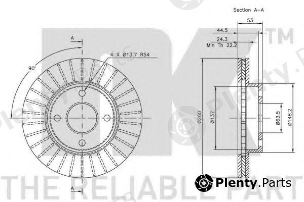  NK part 202537 Brake Disc