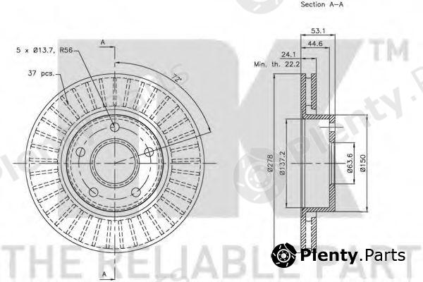  NK part 202538 Brake Disc