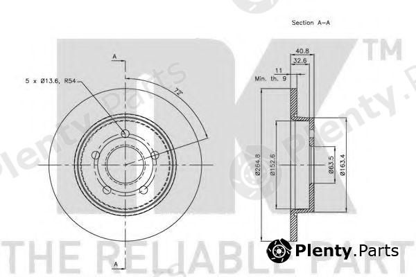  NK part 202558 Brake Disc