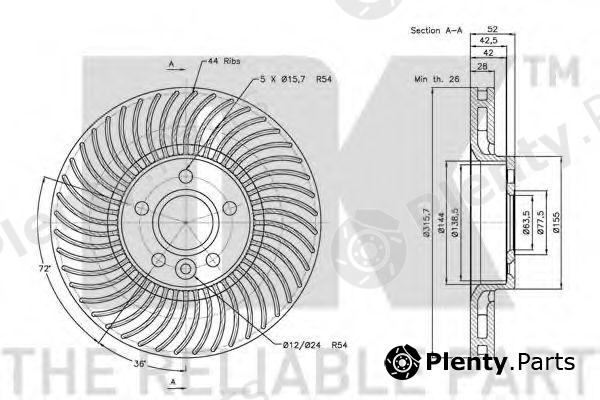  NK part 202570 Brake Disc