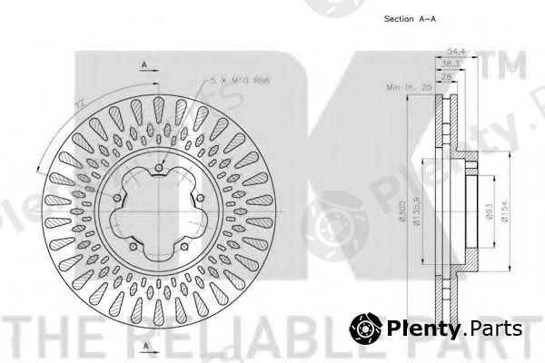  NK part 202576 Brake Disc