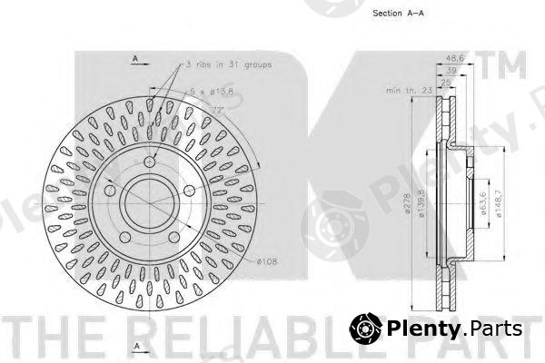  NK part 202582 Brake Disc