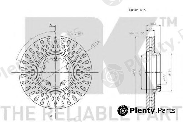  NK part 202589 Brake Disc