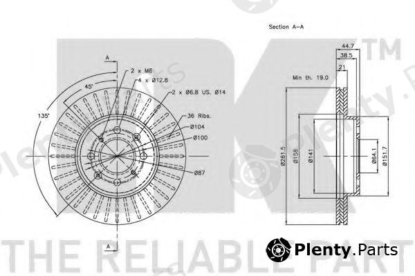  NK part 202614 Brake Disc