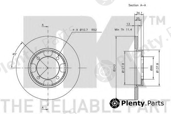  NK part 203005 Brake Disc