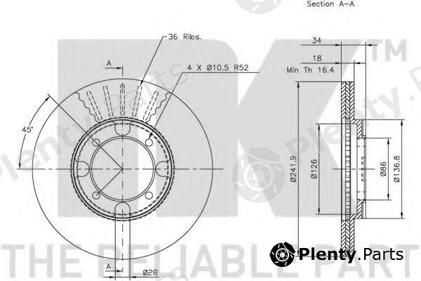  NK part 203007 Brake Disc