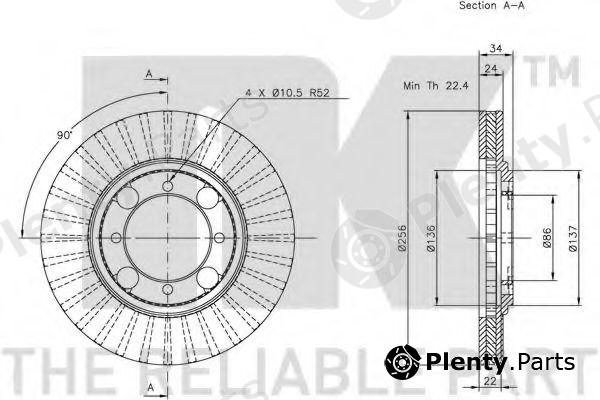  NK part 203012 Brake Disc
