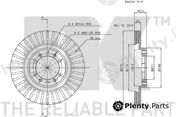 NK part 203016 Brake Disc