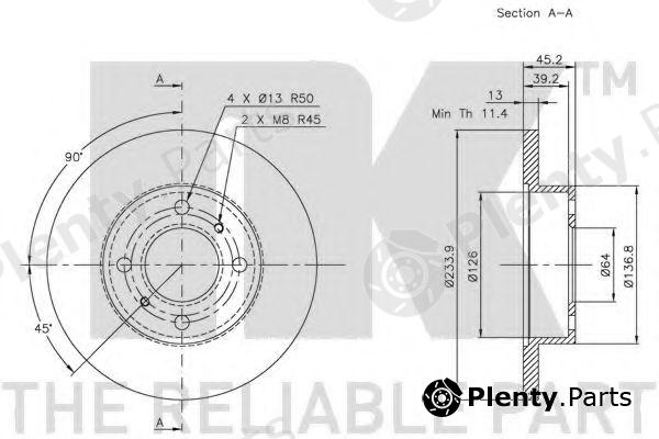  NK part 203018 Brake Disc