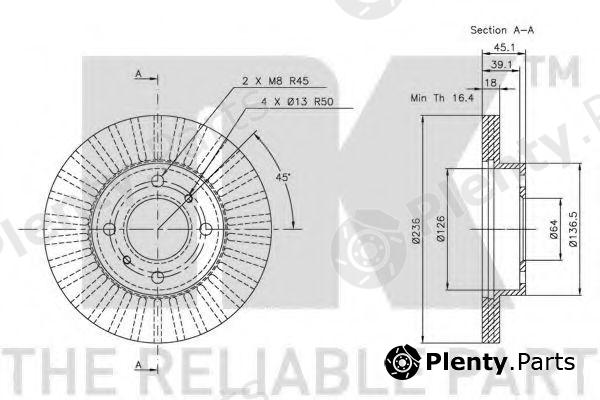  NK part 203021 Brake Disc