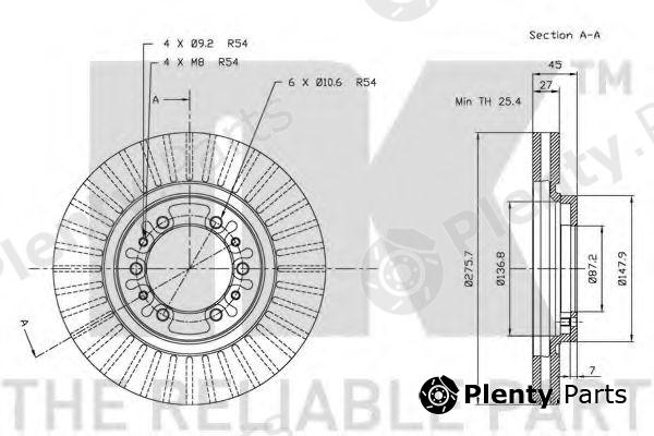  NK part 203028 Brake Disc