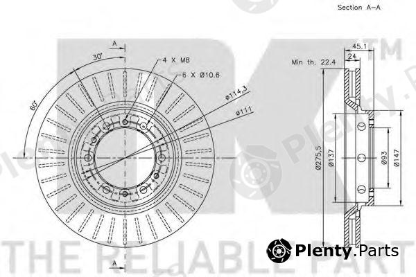  NK part 203030 Brake Disc