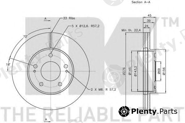  NK part 203034 Brake Disc