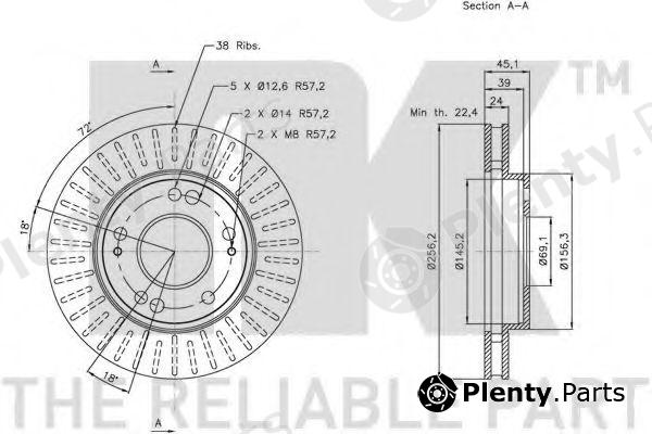  NK part 203038 Brake Disc