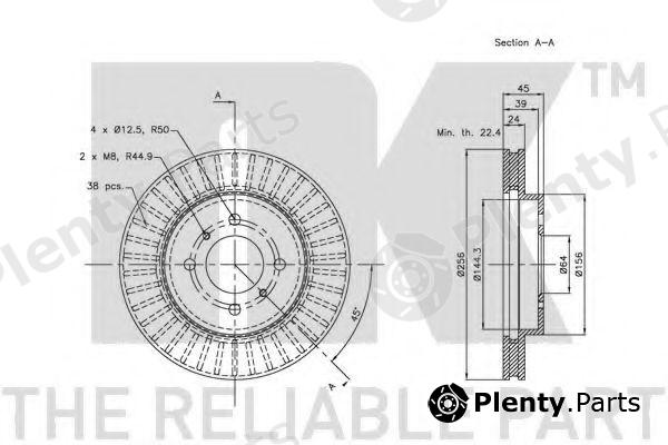  NK part 203039 Brake Disc