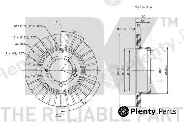  NK part 203040 Brake Disc