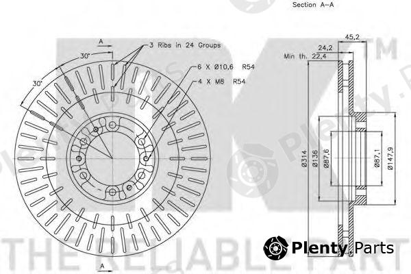  NK part 203044 Brake Disc