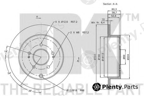  NK part 203047 Brake Disc