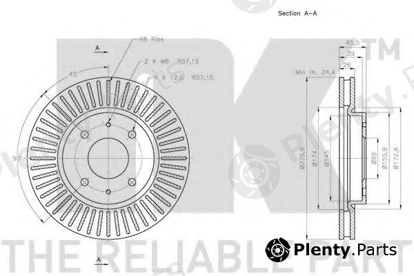  NK part 203052 Brake Disc