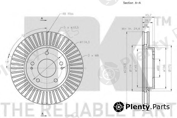  NK part 203060 Brake Disc