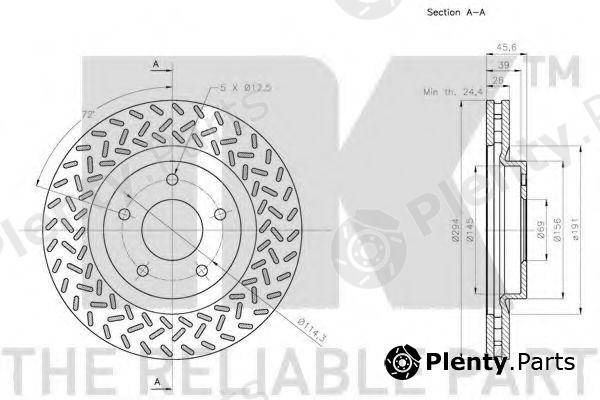  NK part 203082 Brake Disc