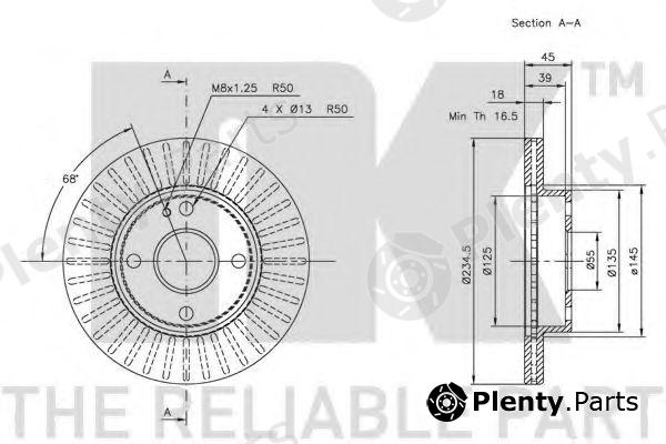  NK part 203223 Brake Disc