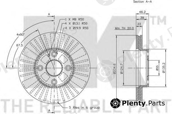  NK part 203234 Brake Disc