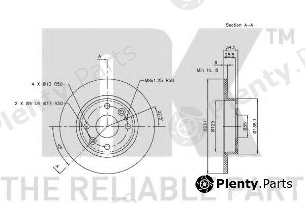  NK part 203239 Brake Disc