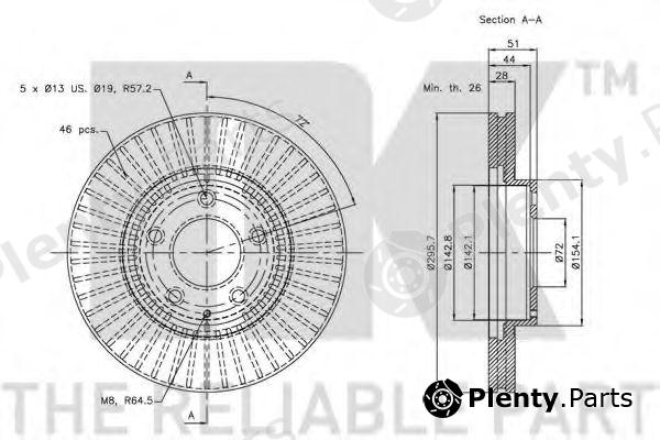  NK part 203247 Brake Disc