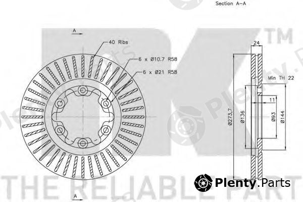  NK part 203256 Brake Disc